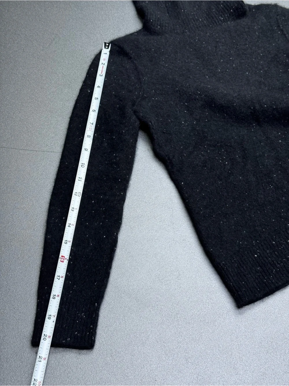 Aqua Black Speckled Turtleneck Sweater